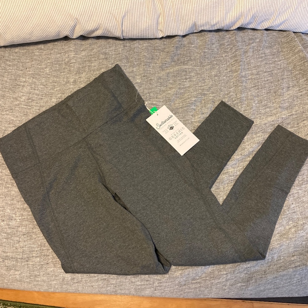 Pact grey cotton leggings